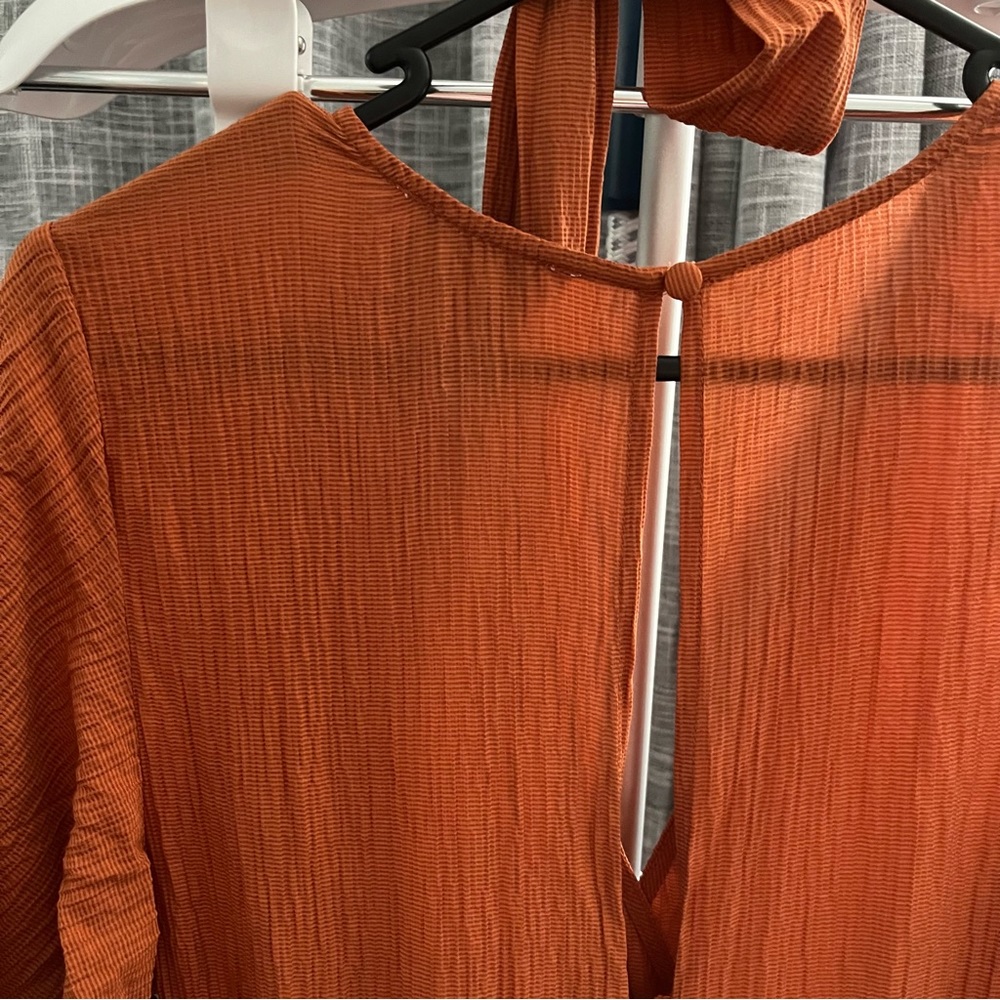 Pilgrim Burnt Orange Dress Size 10 like new - Picture 7 of 8